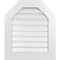 Ekena Millwork Octagonal Top Surface Mount PVC Gable Vent: Functional, w/ 3-1/2"W x 1"P Standard Frame, 24"W x 28"H GVPOT24X2801SF - alternate 1